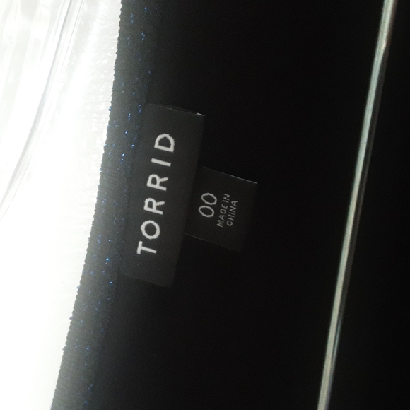 Torrid Blue Glitter Slinky Dress Sz 00/ Large - Picture 7 of 14